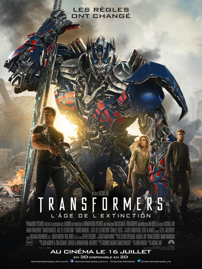 Jaquette Transformers : l'âge de l'extinction