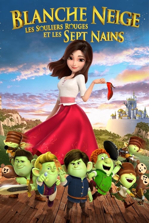 Jaquette Blanche Neige, les souliers rouges et les sept nains